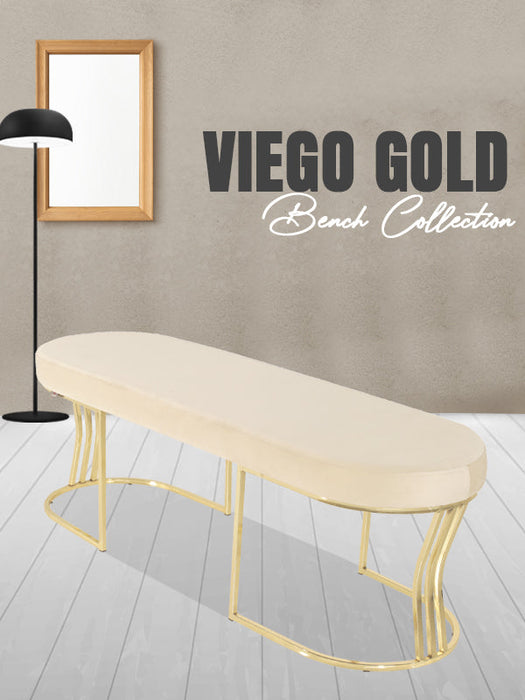 Viego Gold Smooth Bench Puf
