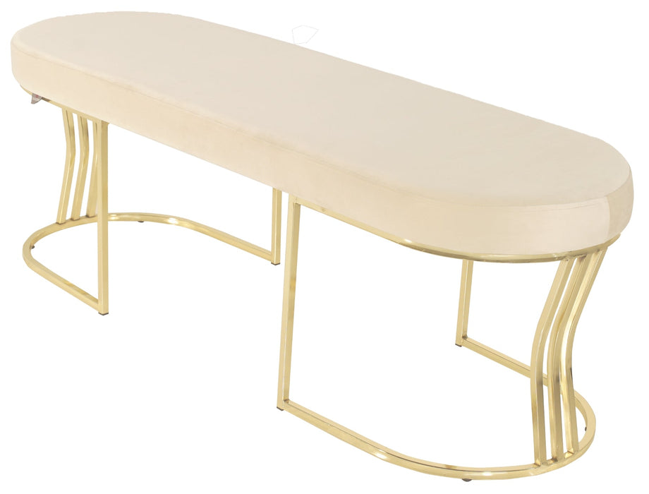 Viego Gold Smooth Bench Puf