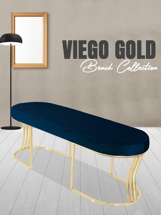 Viego Gold Smooth Bench Puf