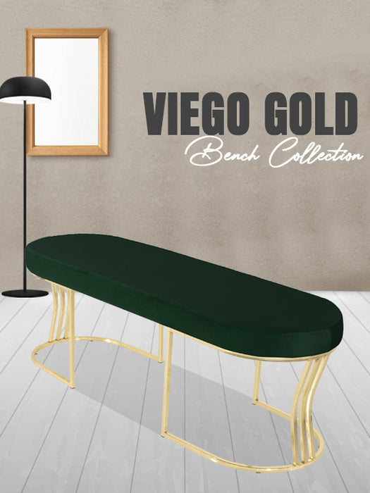 Viego Gold Smooth Bench Puf