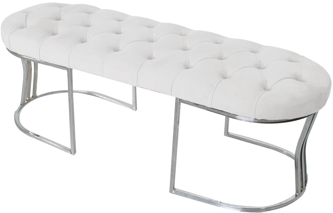 Viego Silver Bench Puf