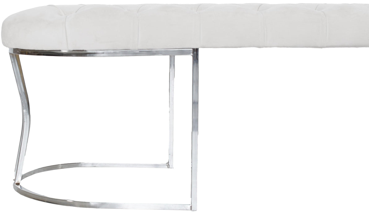 Viego Silver Bench Puf