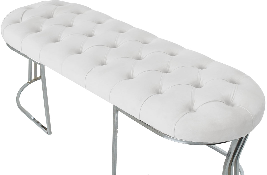 Viego Silver Bench Puf