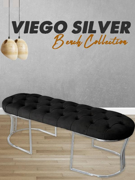 Viego Silver Bench Puf