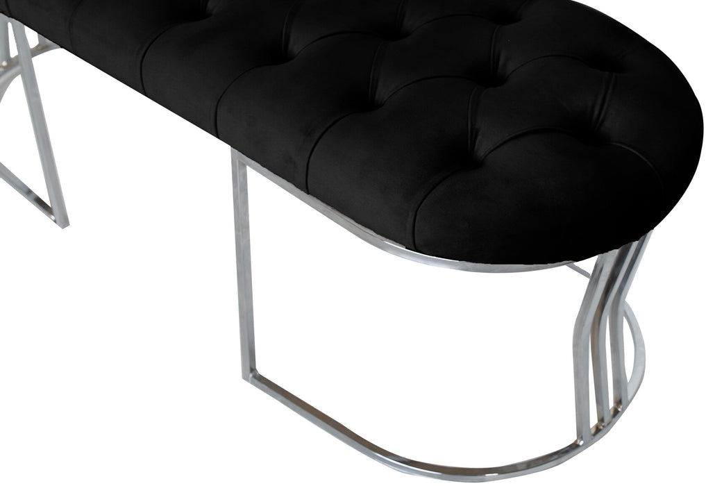 Viego Silver Bench Puf