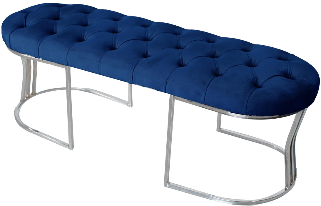 Viego Silver Bench Puf