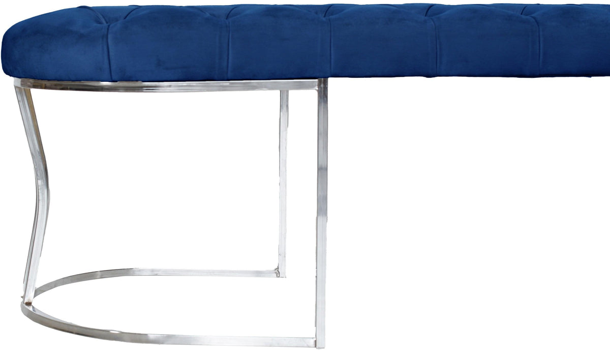 Viego Silver Bench Puf