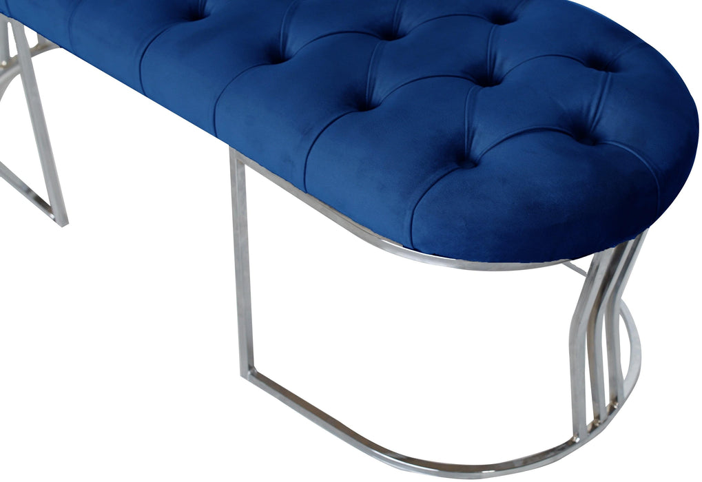 Viego Silver Bench Puf