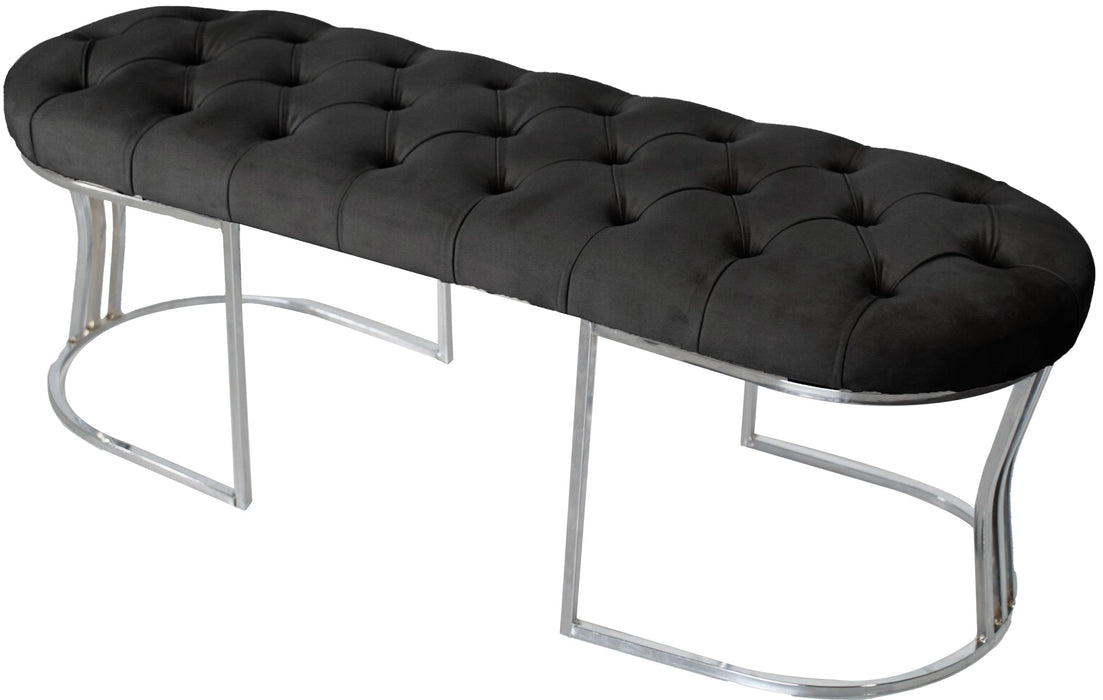 Viego Silver Bench Puf