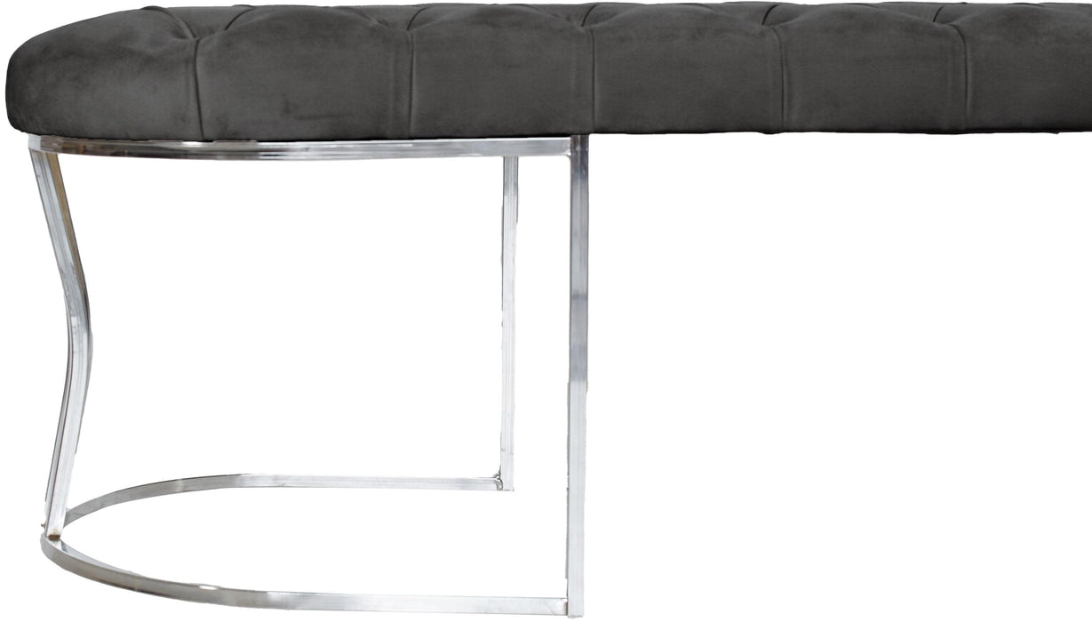 Viego Silver Bench Puf