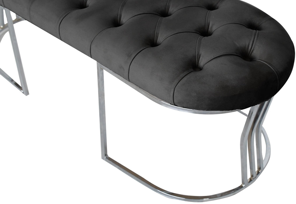 Viego Silver Bench Puf