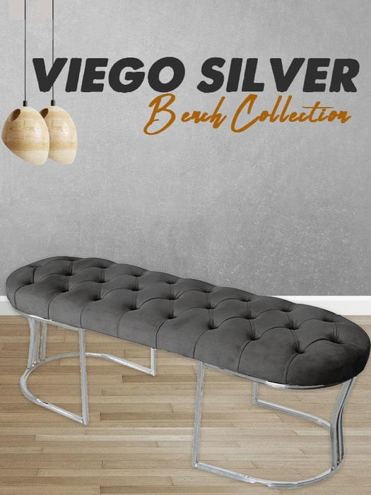Viego Silver Bench Puf