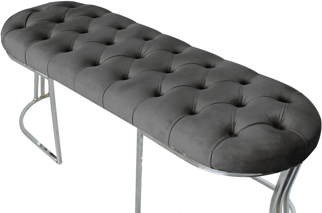 Viego Silver Bench Puf