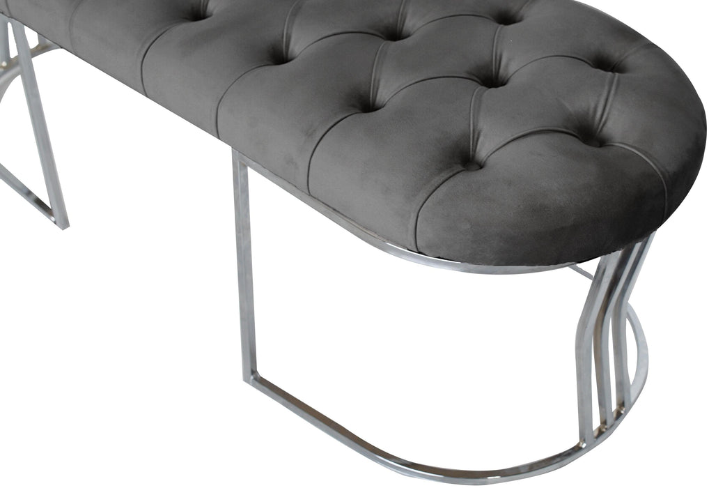 Viego Silver Bench Puf