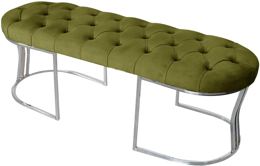 Viego Silver Bench Puf