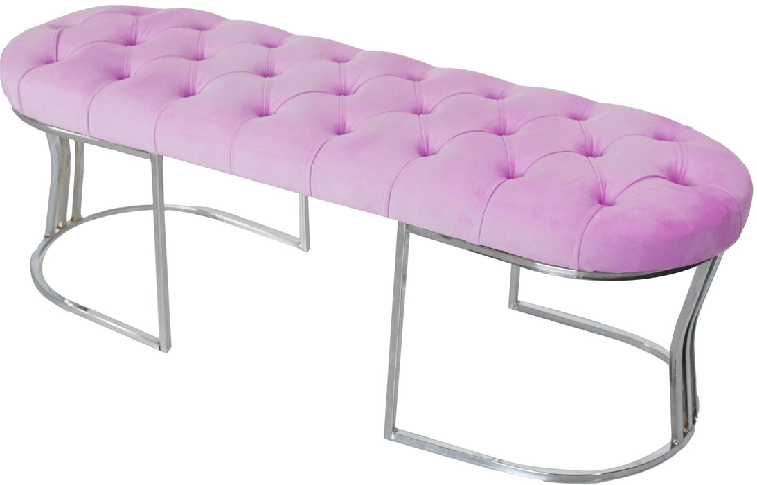 Viego Silver Bench Puf