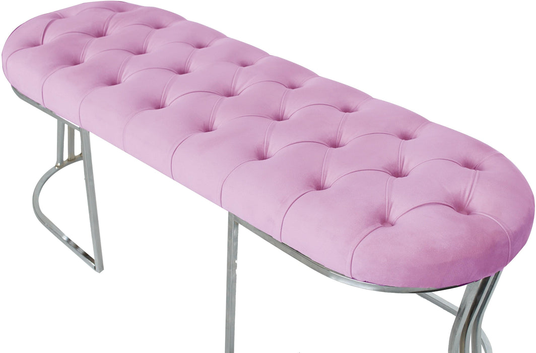 Viego Silver Bench Puf