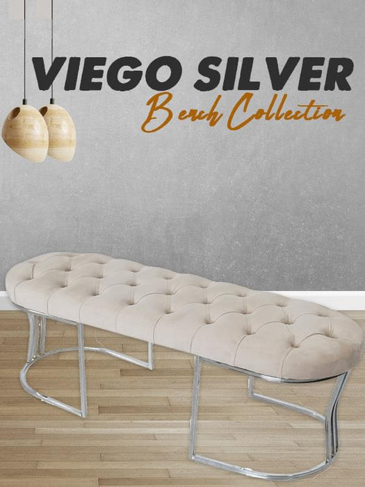 Viego Silver Bench Puf