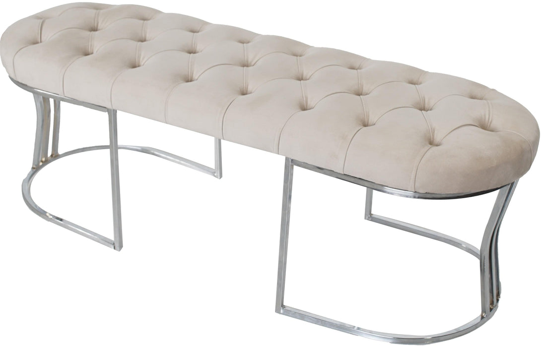 Viego Silver Bench Puf