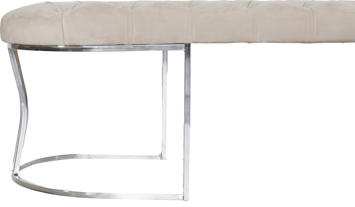 Viego Silver Bench Puf