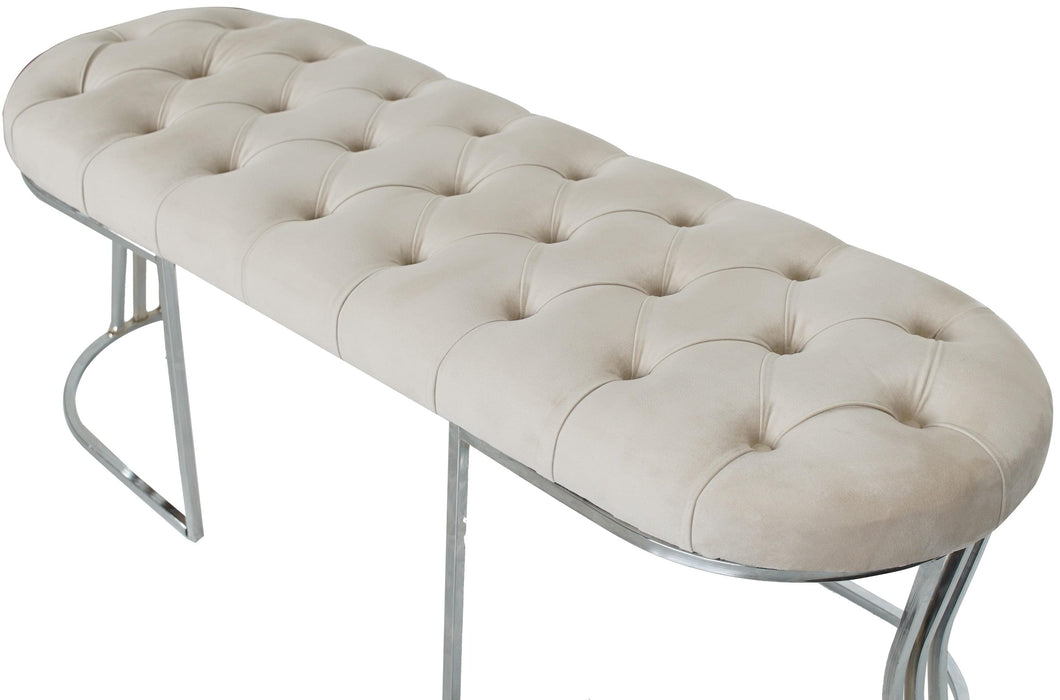 Viego Silver Bench Puf