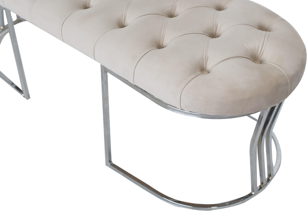 Viego Silver Bench Puf