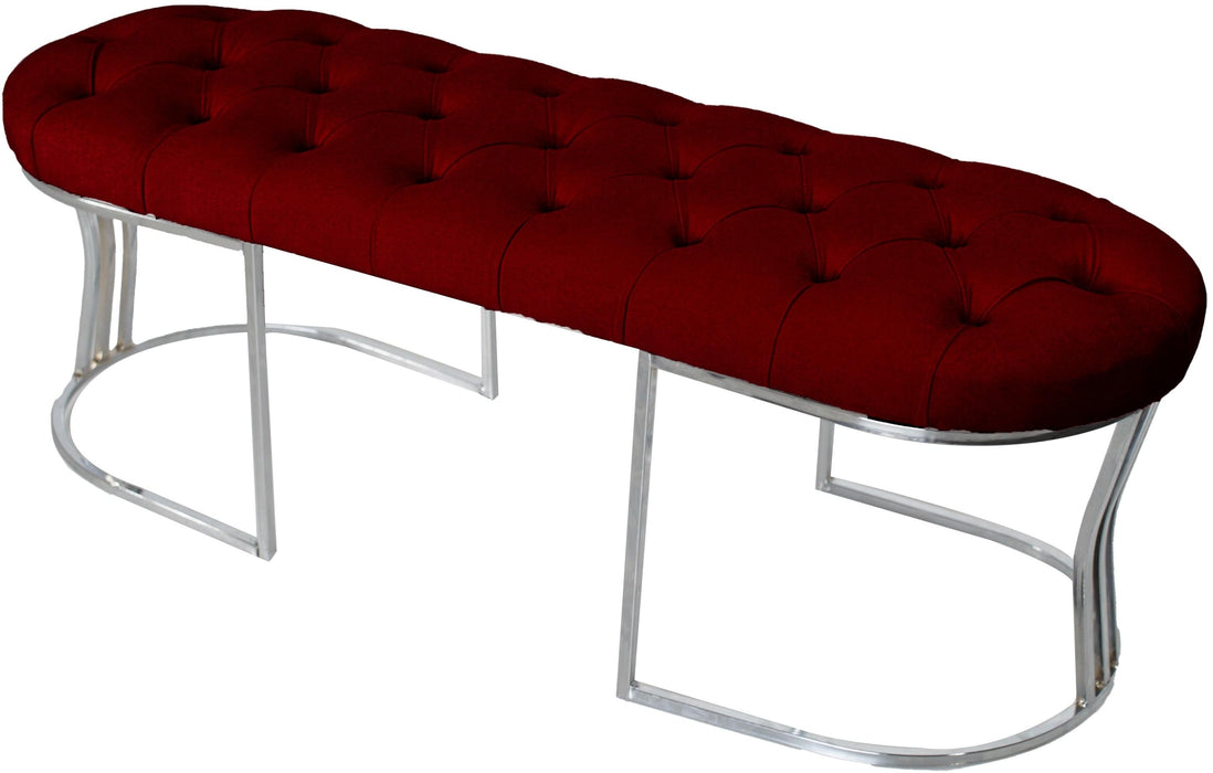 Viego Silver Bench Puf