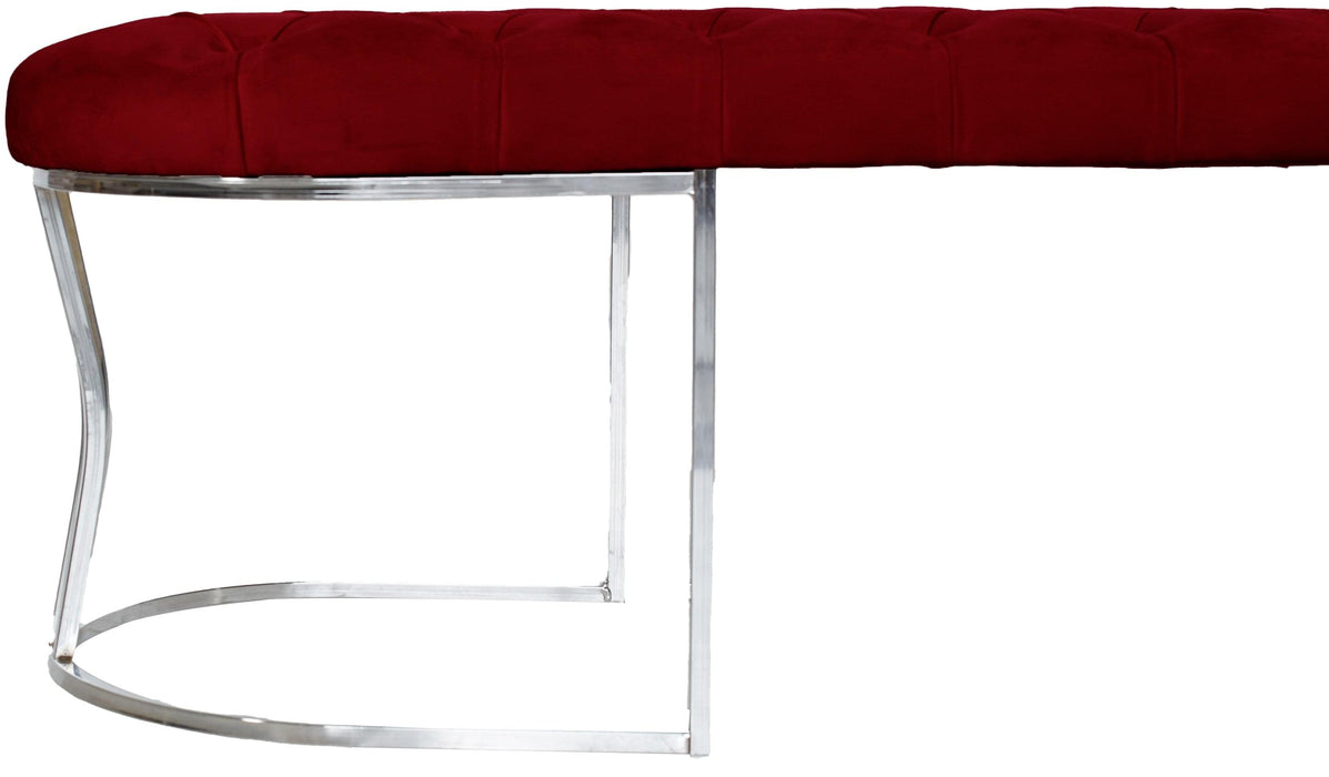 Viego Silver Bench Puf