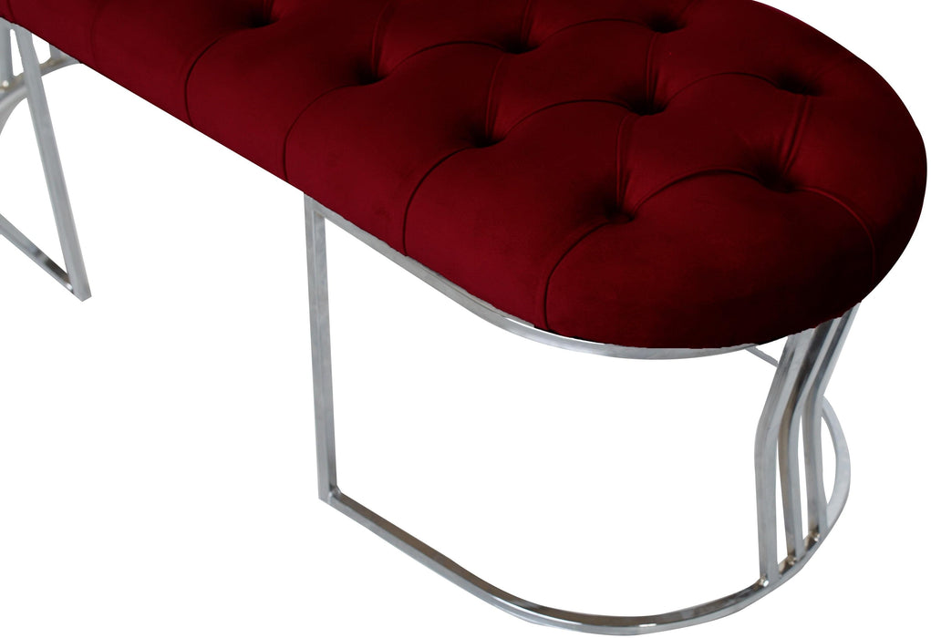 Viego Silver Bench Puf