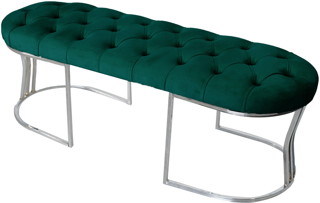 Viego Silver Bench Puf