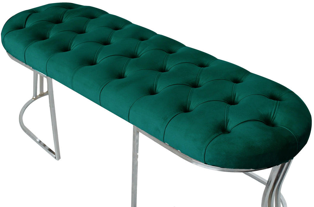 Viego Silver Bench Puf