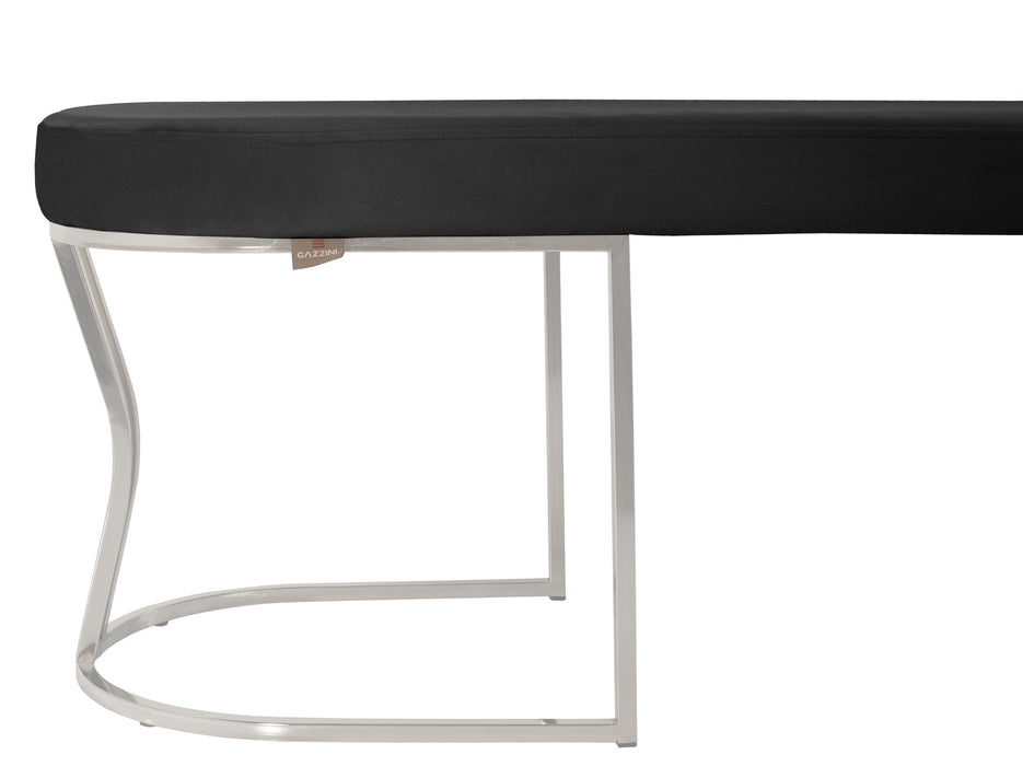 Viego Silver Smooth Bench Puf