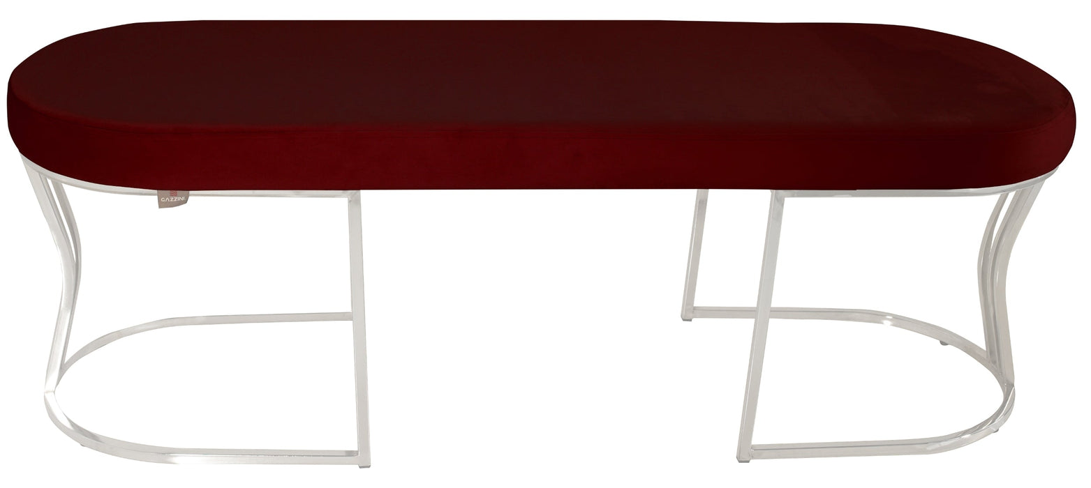 Viego Silver Smooth Bench Puf