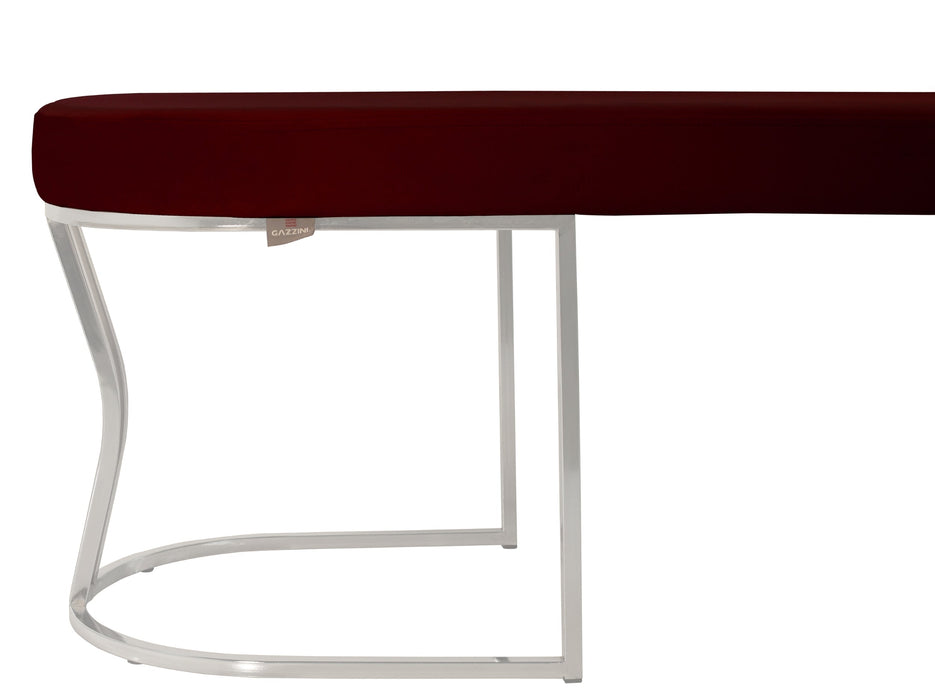 Viego Silver Smooth Bench Puf