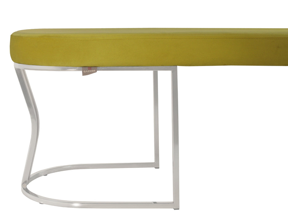 Viego Silver Smooth Bench Puf