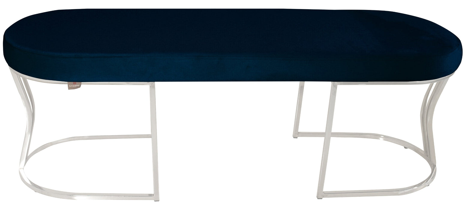 Viego Silver Smooth Bench Puf