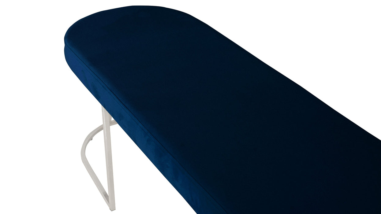 Viego Silver Smooth Bench Puf