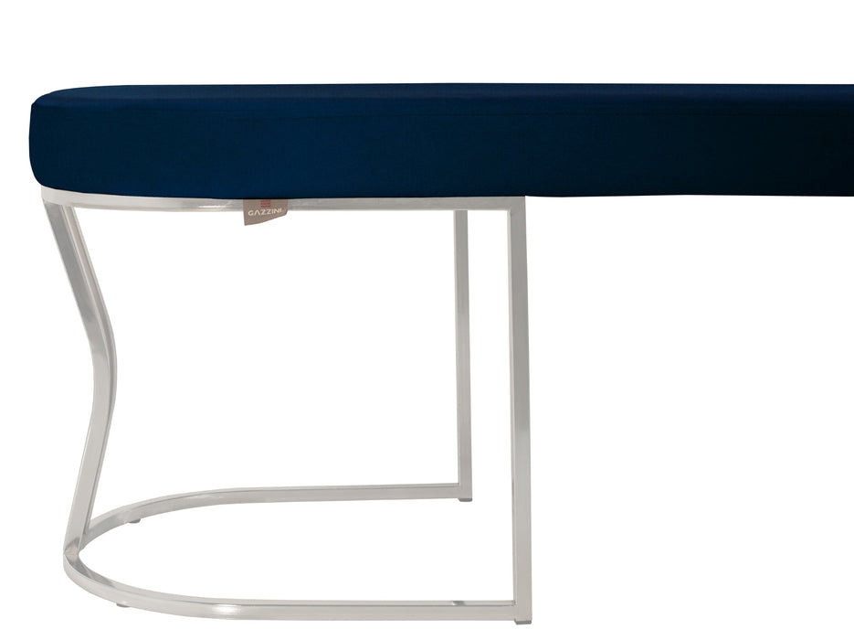 Viego Silver Smooth Bench Puf