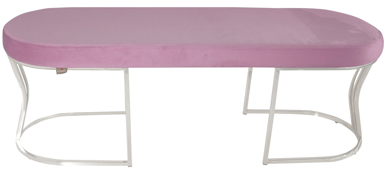 Viego Silver Smooth Bench Puf