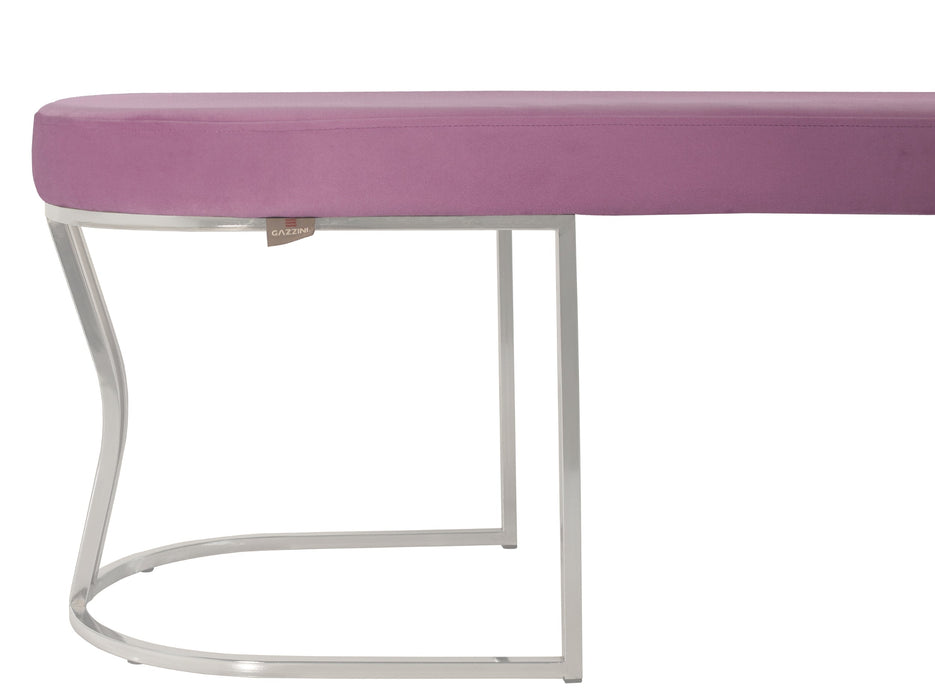 Viego Silver Smooth Bench Puf