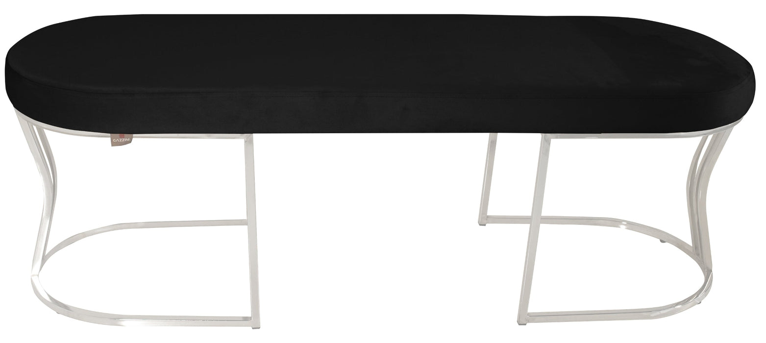 Viego Silver Smooth Bench Puf