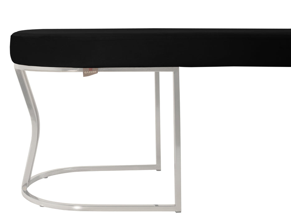 Viego Silver Smooth Bench Puf