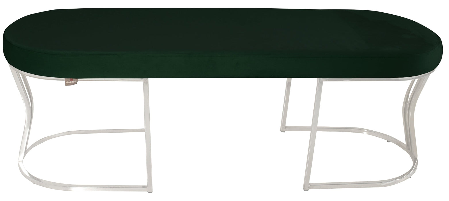 Viego Silver Smooth Bench Puf