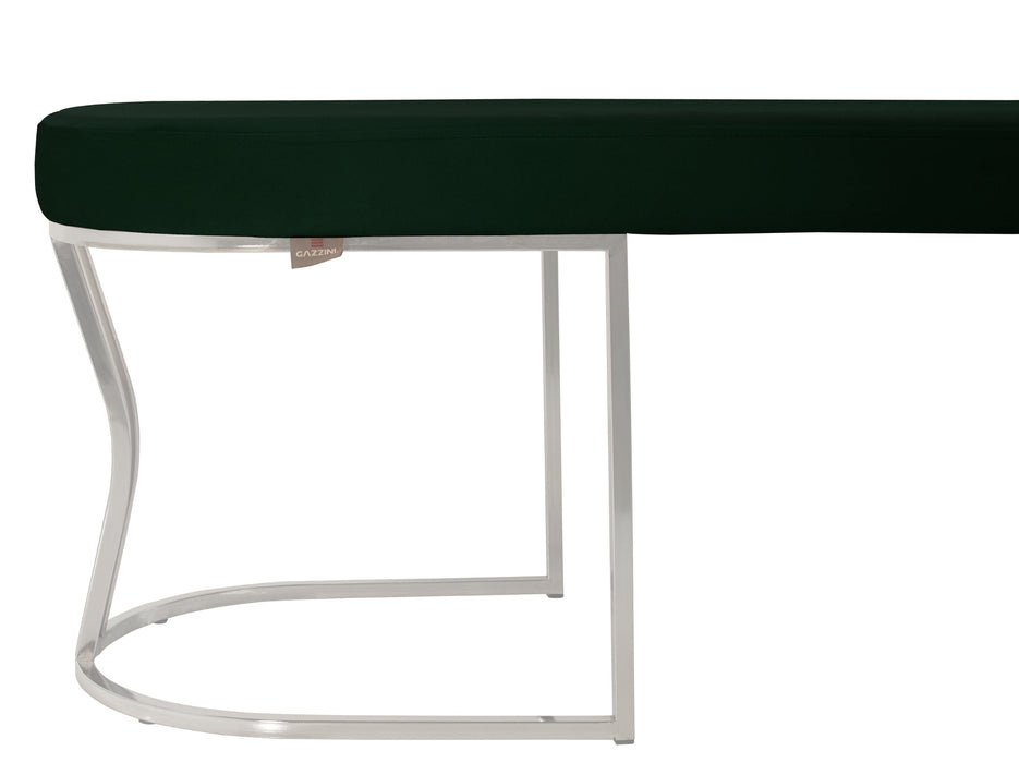 Viego Silver Smooth Bench Puf