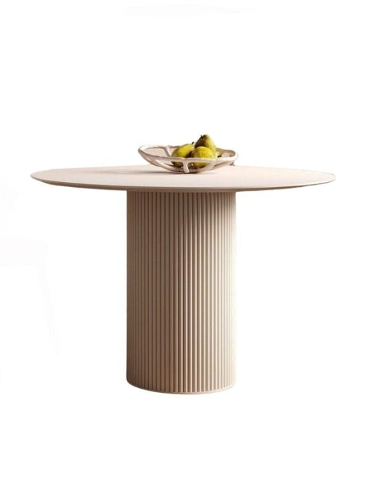 Vintage Yuvarlak Ahşap Bohem Masa 100x100