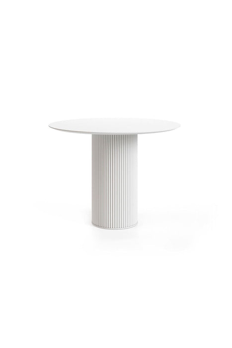 Vintage Yuvarlak Ahşap Bohem Masa 100x100