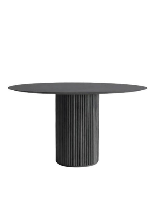 Vintage Yuvarlak Ahşap Bohem Masa 100x100