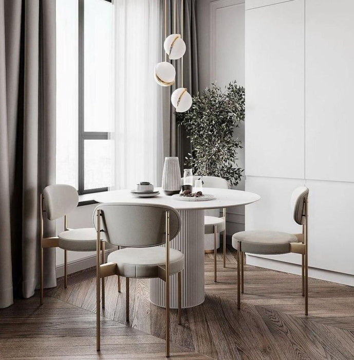 Vintage Yuvarlak Ahşap Bohem Masa 110x110