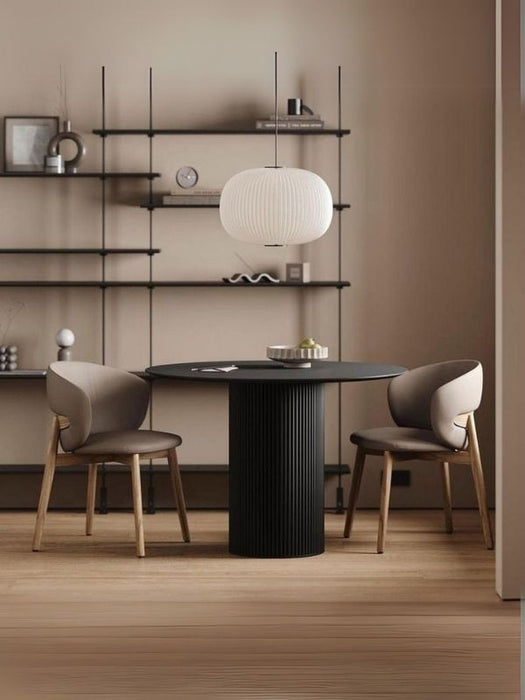 Vintage Yuvarlak Ahşap Bohem Masa 120x120