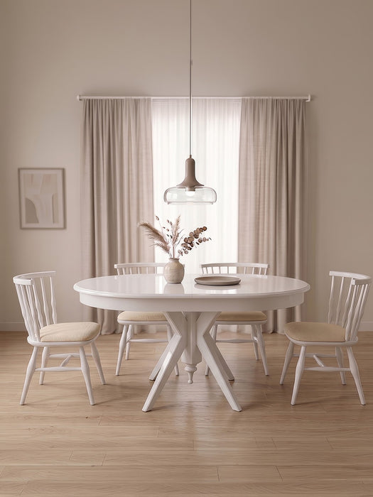 Vintera Açılır Oval Ahşap Mutfak Masası 80x120